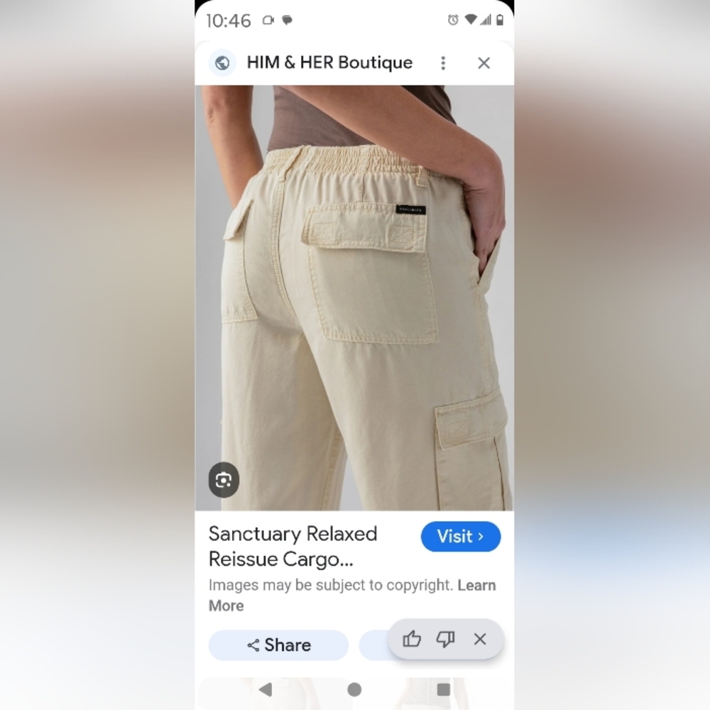 Sanctuary Relaxed Reissue Cargo Pants. Size M - Picture 13 of 13